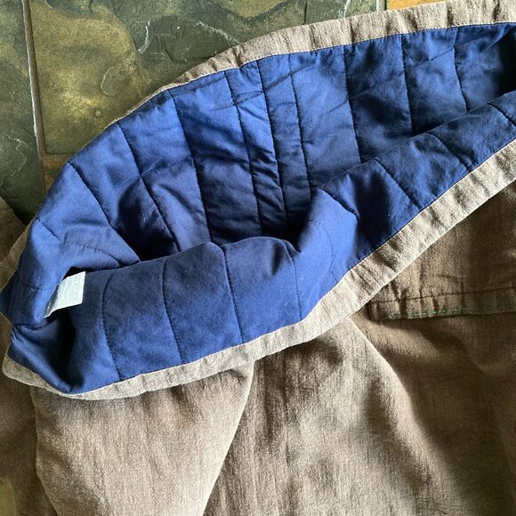 100% Linen Cotton Unique Padded (Quilted) Top, OS, Coffee - Picture 7 of 10